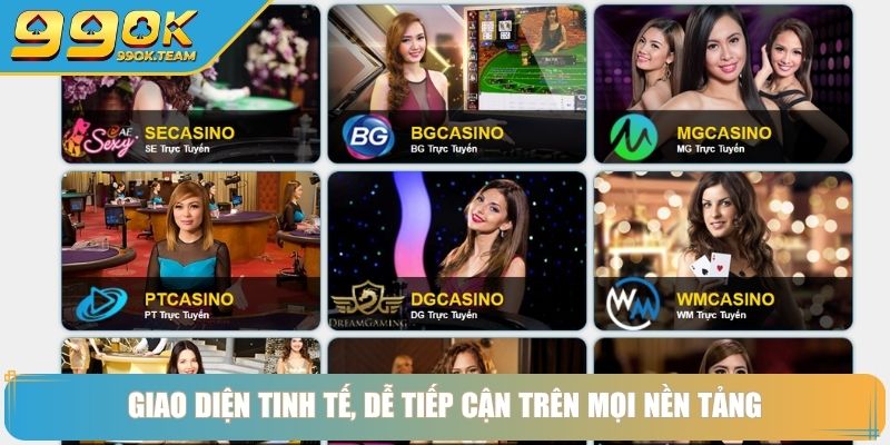 Giao diện tinh tế, dễ tiếp cận trên mọi nền tảng