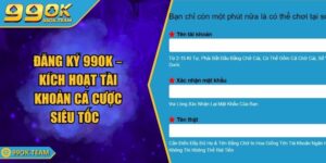 Đăng Ký 99Ok – Kích Hoạt Tài Khoản Cá Cược Siêu Tốc